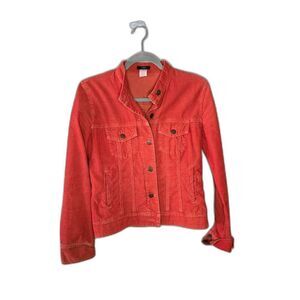 J. Crew Women's Rust Orange Corduroy Jacket Size Small